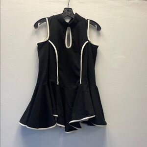 Chic Black and White Women's Blouse